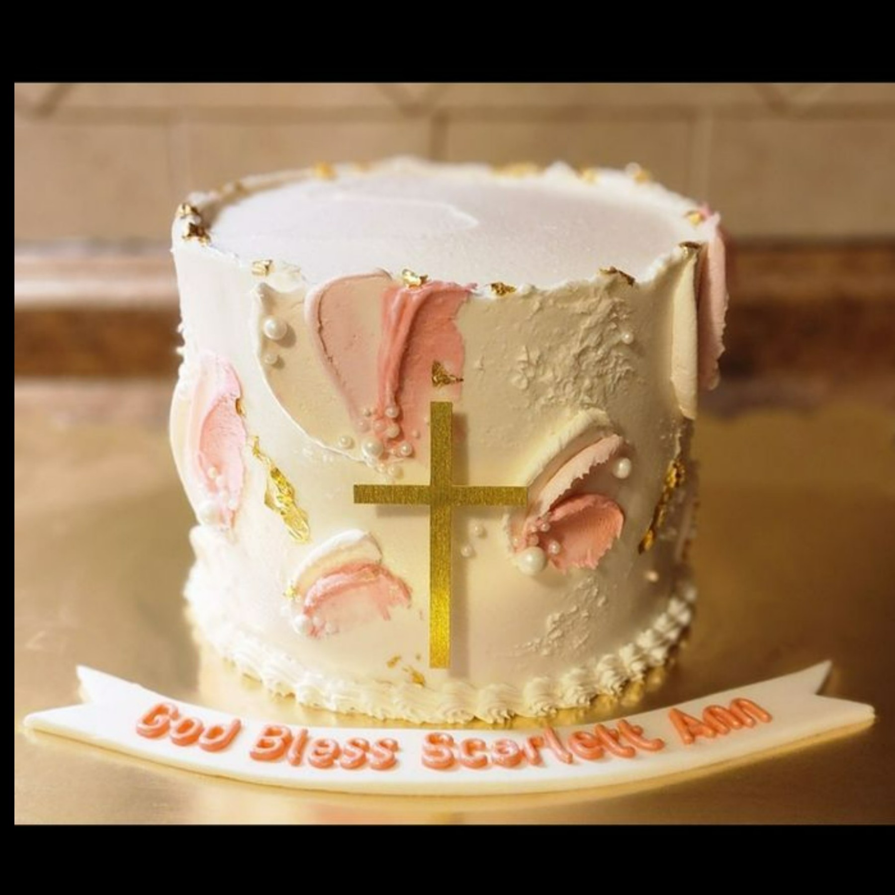 Pink Ombre Cross